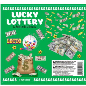 Prayer Candle Sacred Lucky Lotto, 8 inch