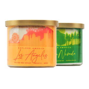 Mainstays 14 Ounce 3 Wick Candles Los Angeles and Sierra Nevada Wraps, 2 Pack