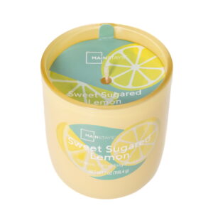 Mainstays 1-Wick Glossy Glass Candle, Sweet Sugared Lemon, 7 oz