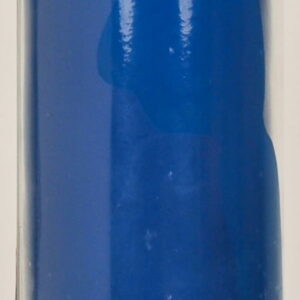 Prayer Candle Clear Glass Blue Wax, 8 Inch