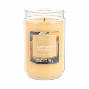 Mainstays Single-Wick Scented Jar Candle, Buttercream Cheesecake Jar, 20oz.