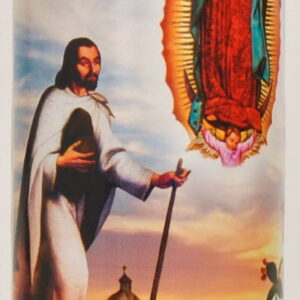 Prayer Candle Milagro De Tepeyac White Wax, 8 Inch