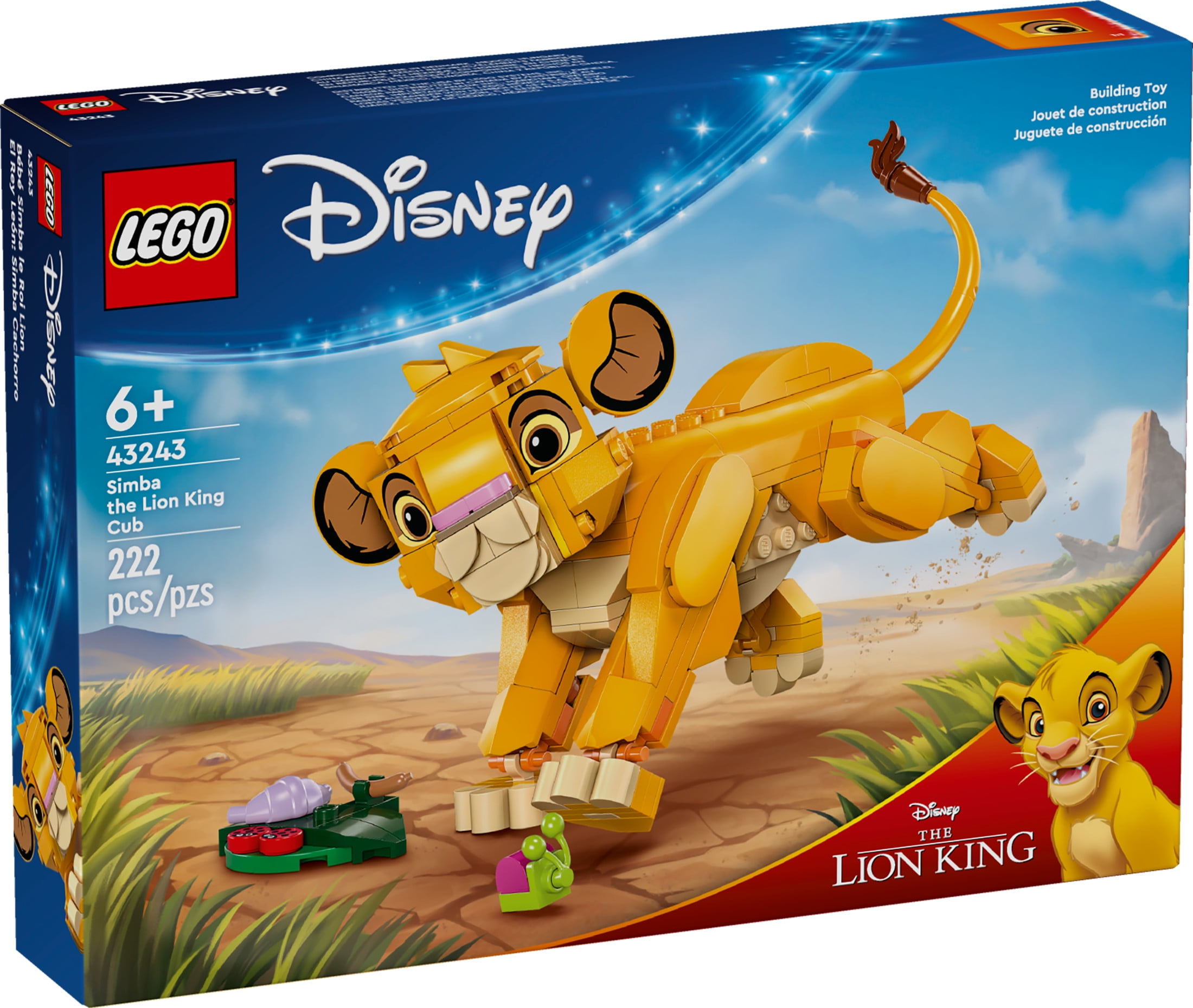 LEGO Disney Simba the Lion King Buildable Toy for Kids, - Fun Birthday Gift for Ages 6+ - 43243 - Image 2