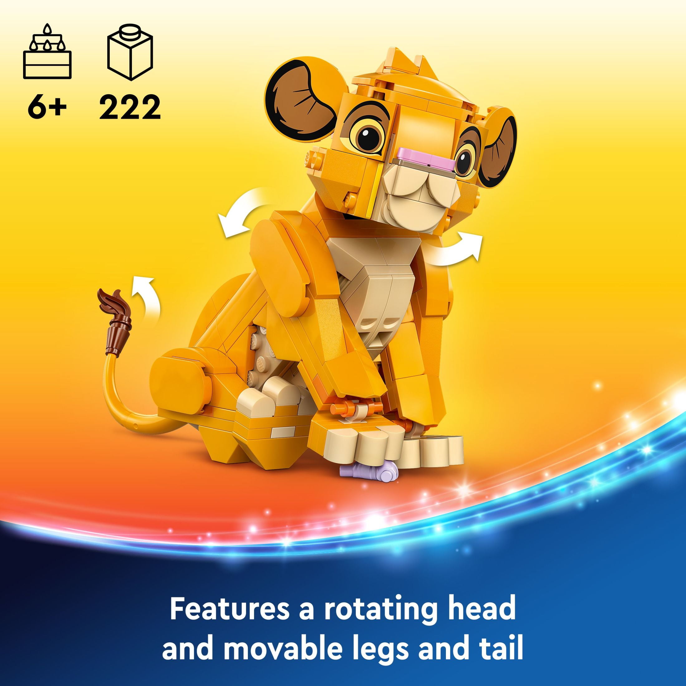LEGO Disney Simba the Lion King Buildable Toy for Kids, - Fun Birthday Gift for Ages 6+ - 43243 - Image 4