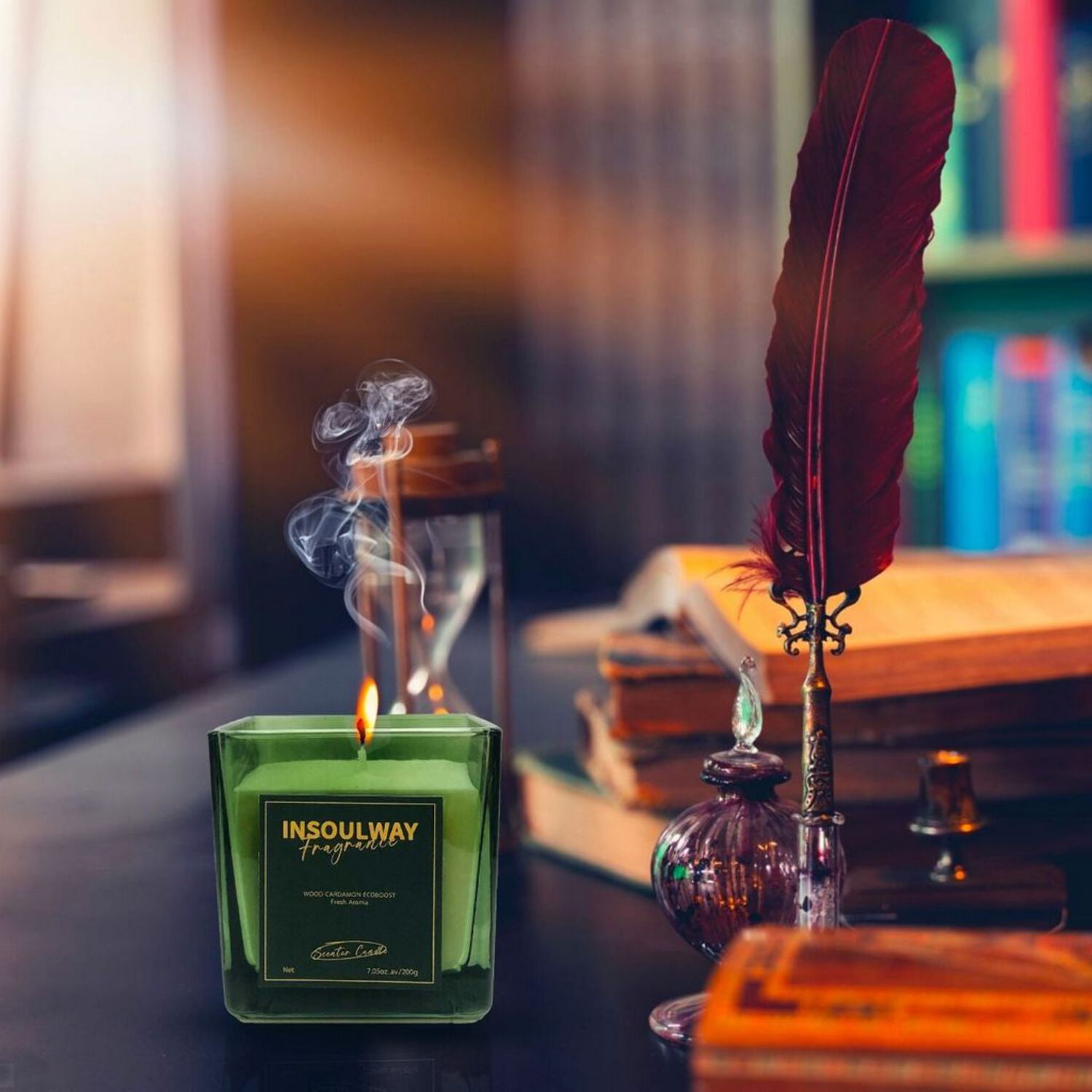 Aria Home 8 oz Modern Scented Glass Candle Jar for Home Decor Long Lasting Fragrance Gift - Image 3