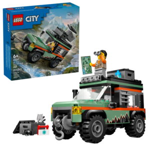 LEGO City Off-Road 4x4 Mountain Truck Toy - Building Toy Set for Kids, Boys and Girls, Ages 6+ - Gift for Kindergarten Graduation - with Adventurer Minifigure and Accessories - 60447
