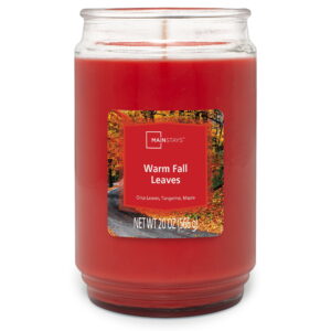 Mainstays Warm Fall Leaves 3 Wick Candle, 20 Oz