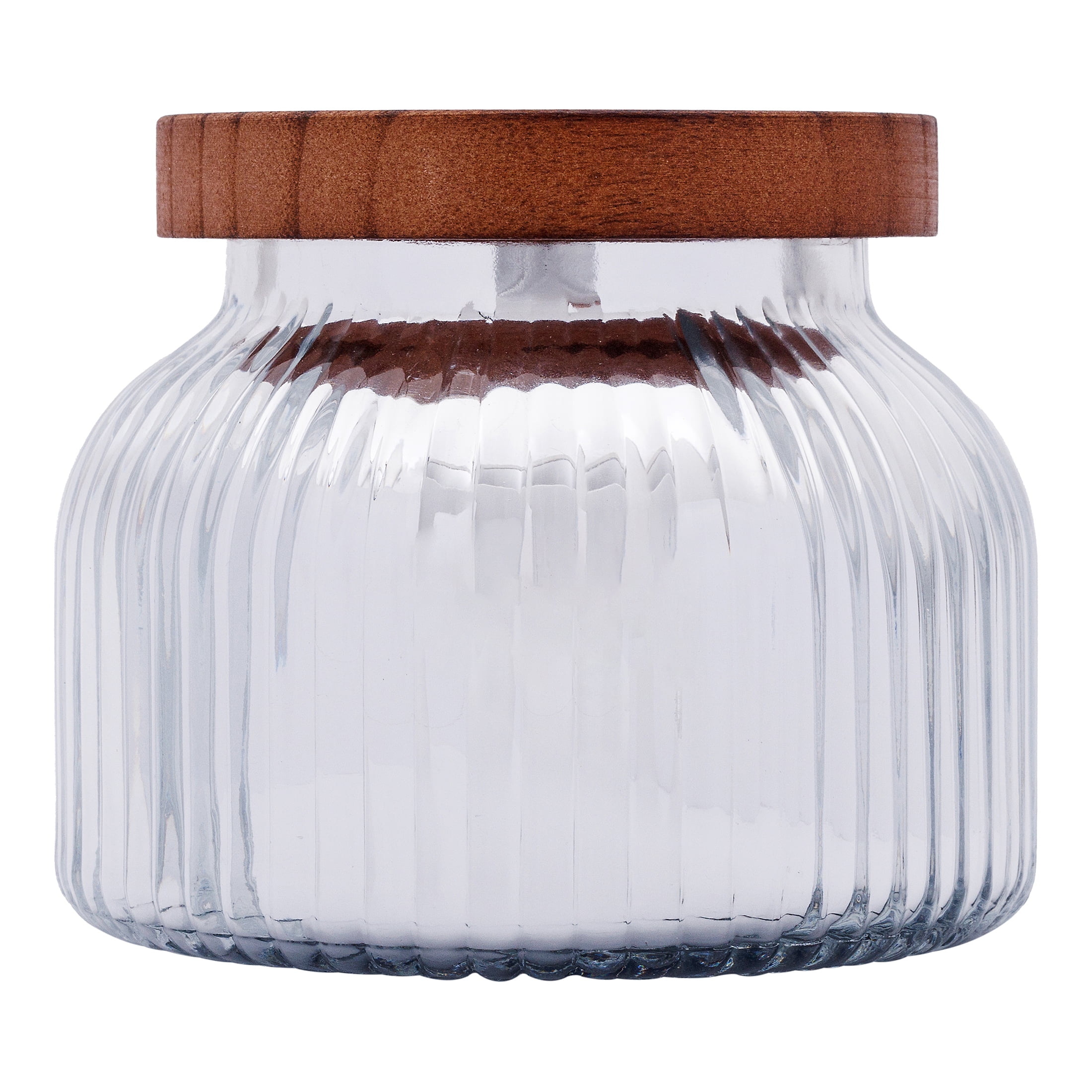 Better Homes & Gardens Farm Apple Pumpkin Scented Cotton 2-Wicks Ribbed Mecury Glass Jar Candle with Wooden Lid 18oz - Image 9