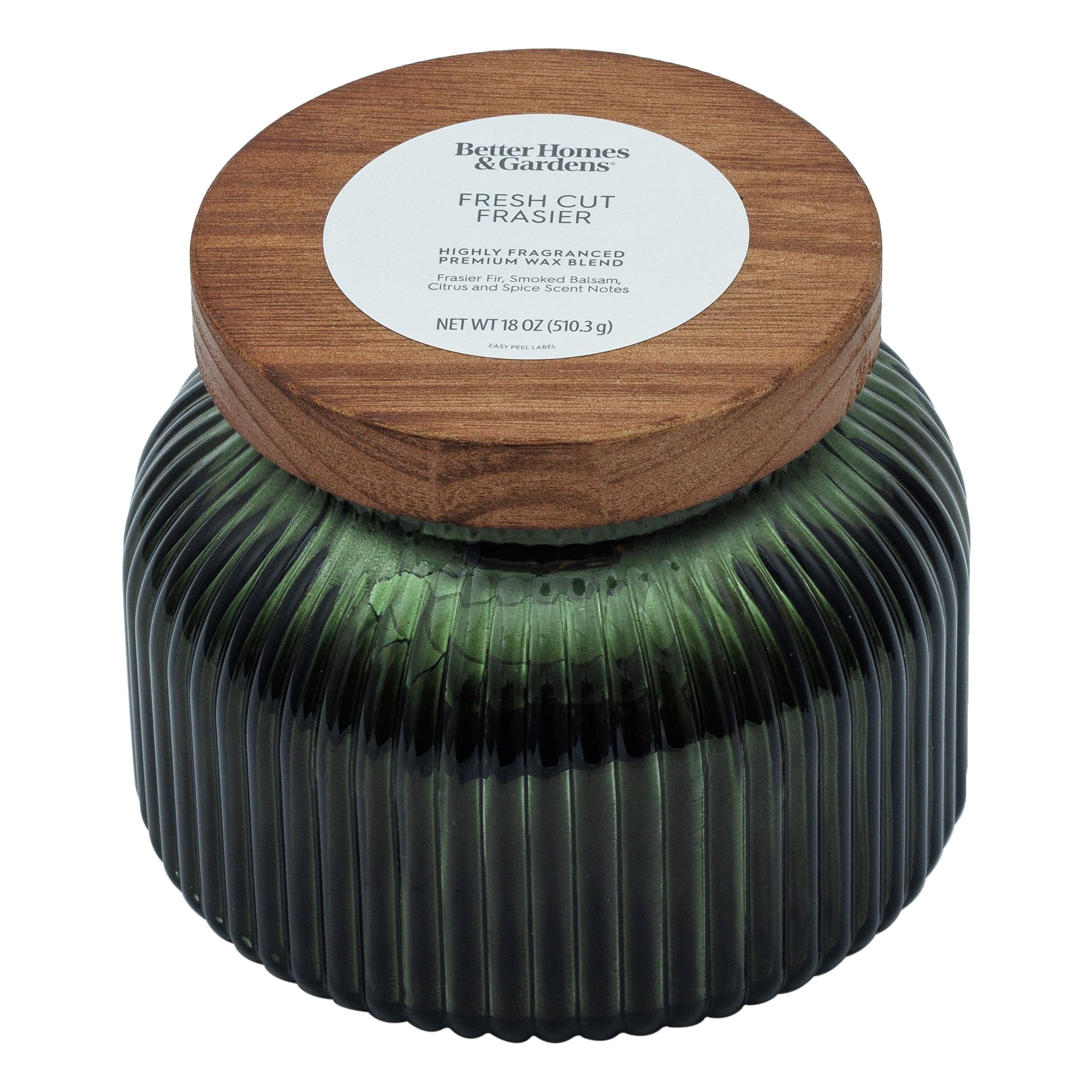 Better Homes & Gardens Farm Apple Pumpkin Scented Cotton 2-Wicks Ribbed Mecury Glass Jar Candle with Wooden Lid 18oz - Image 20