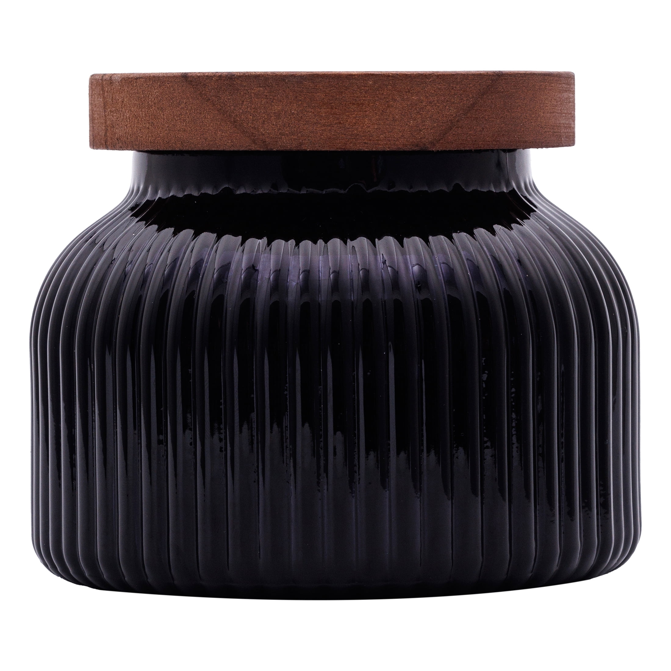 Better Homes & Gardens Farm Apple Pumpkin Scented Cotton 2-Wicks Ribbed Mecury Glass Jar Candle with Wooden Lid 18oz - Image 24