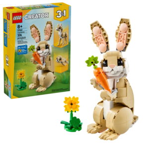 LEGO Creator 3in1 Cute Bunny - Building Toys Set W/ 3 Building Options, Bunny, Seal, or Llama - Easter Decorations & Gift for Kids, Ages 8+ - Craft for Girls & Boys - 31162