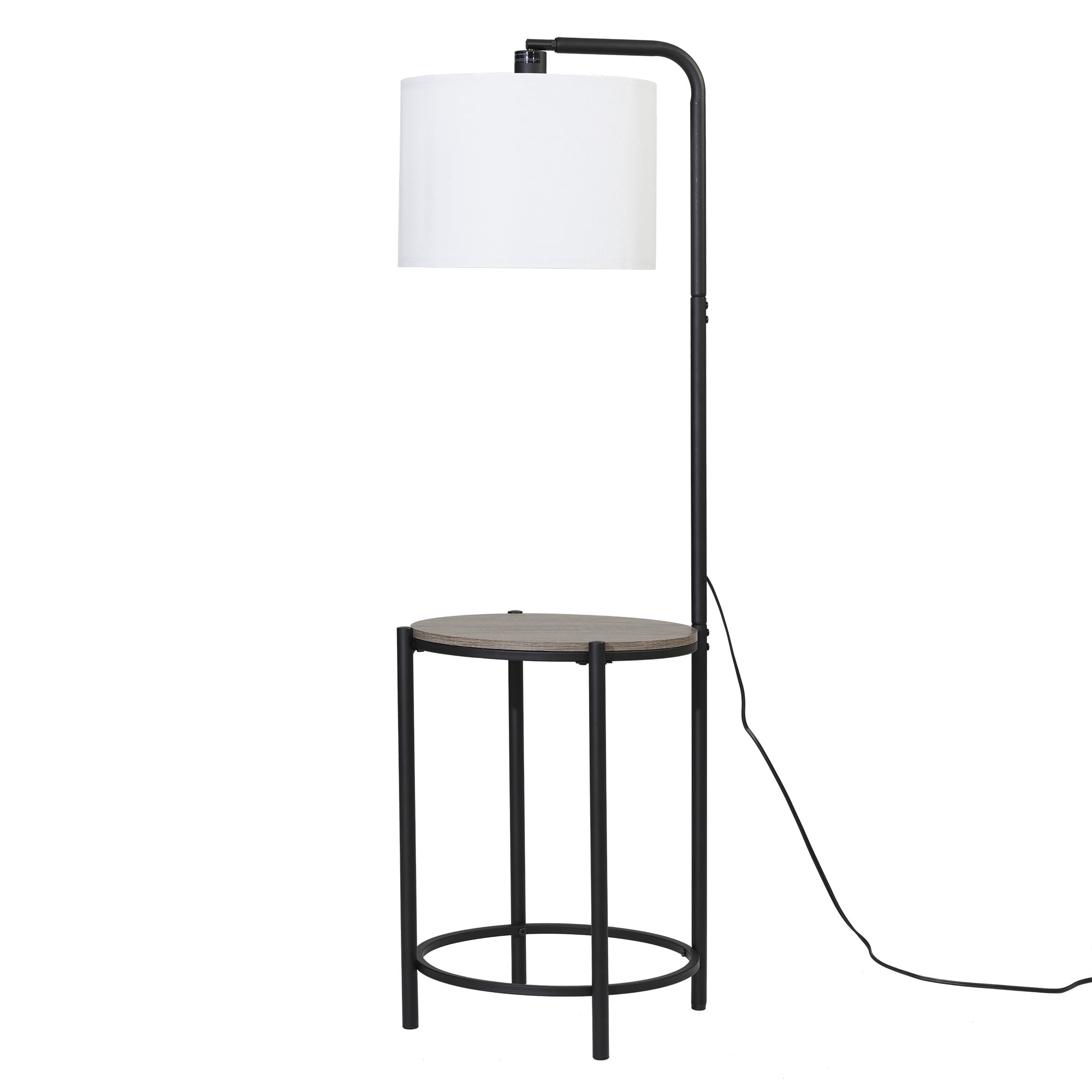 Mainstays 54-inch Mid-Century Style Floor Lamp, with Faux Wood Finished Table - Image 3