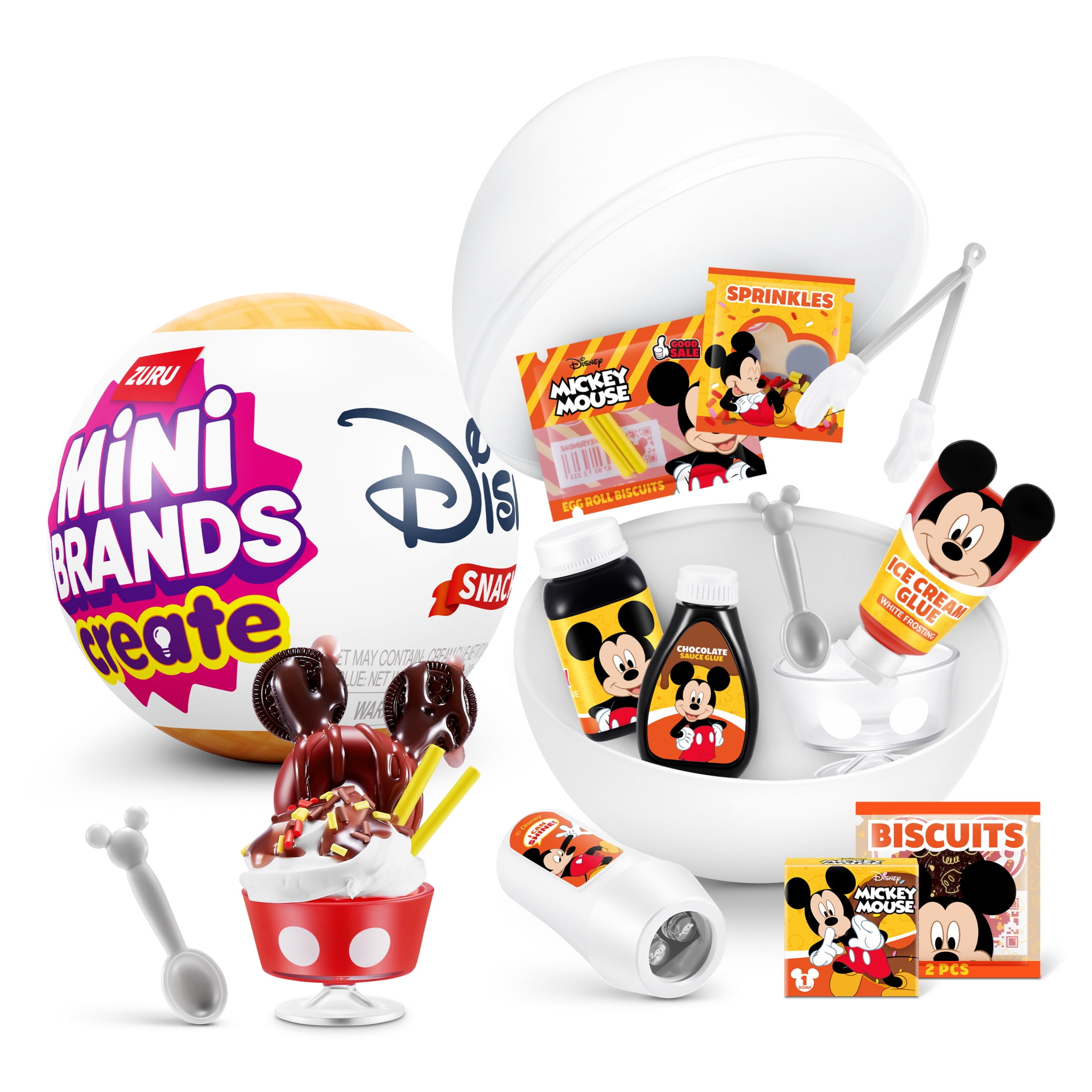 Mini Brands Create Disney Snacks Blindbox Capsule S1, Collectible Unbox Surprise Toy for Kids, Teens & Adults Ages 3+ by ZURU