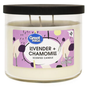 Great Value Lavender & Chamomile Scented Candle, 14 oz