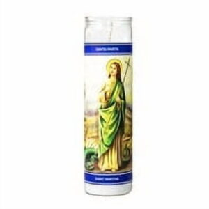 MagicLight Religious Candles 9.6 oz - Glass Jar, Unscented, Two Cross Green