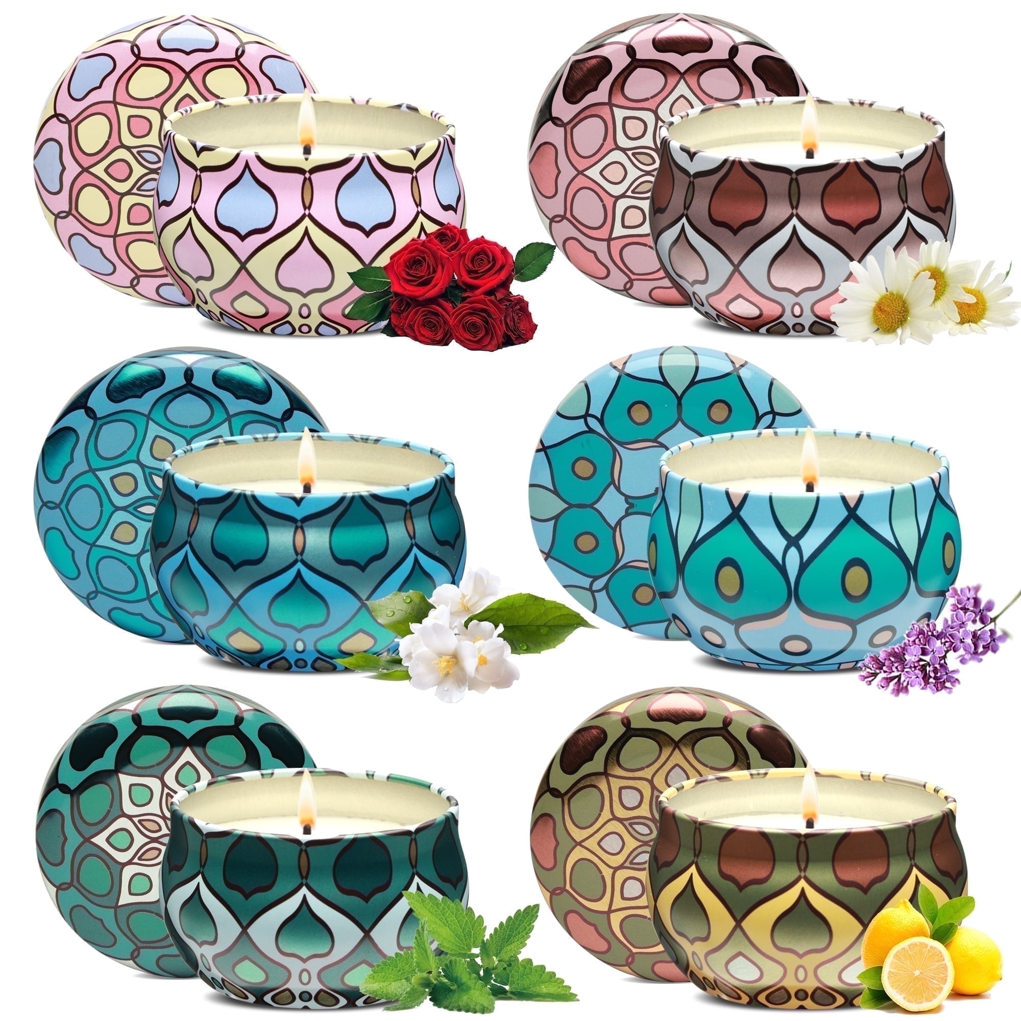 Scented Candles Gift Set, 6 Pack Jar Candles for Women, Each Candle Burns for 15 h - Image 9