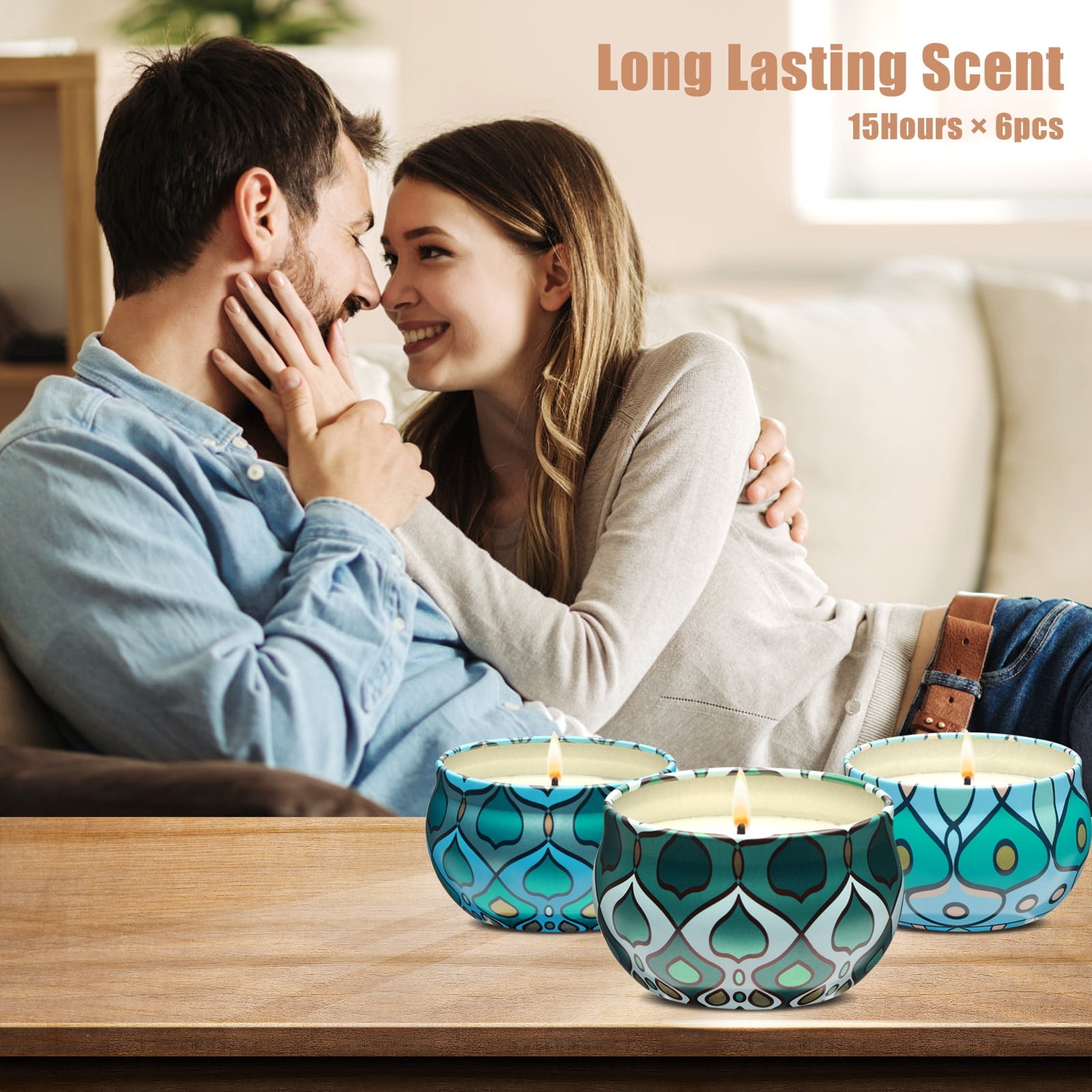 Scented Candles Gift Set, 6 Pack Jar Candles for Women, Each Candle Burns for 15 h - Image 12