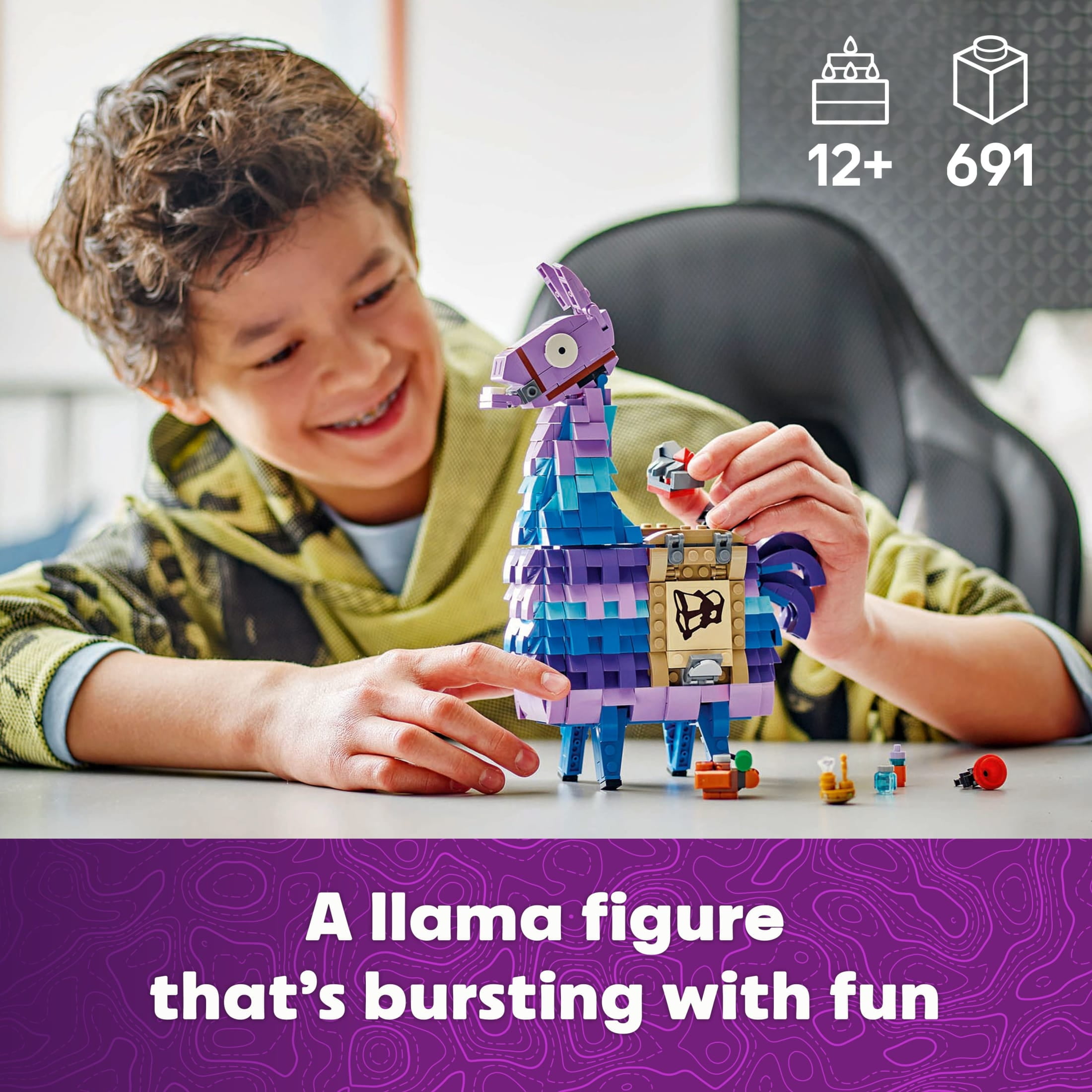 LEGO Fortnite Supply Llama Building Set - Kids Toy for Gamers, Ages 12+ - Display Model, Collectible Fortnite Toy - Gift for Birthdays- 77071 - Image 3