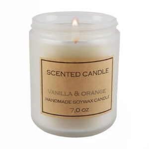 MERILER Luxury Scented Candle for Home - Strong Fragranced Aromatherapy Candle in Soy Wax, Lavender and Lemon for Men and Women (1 Count)