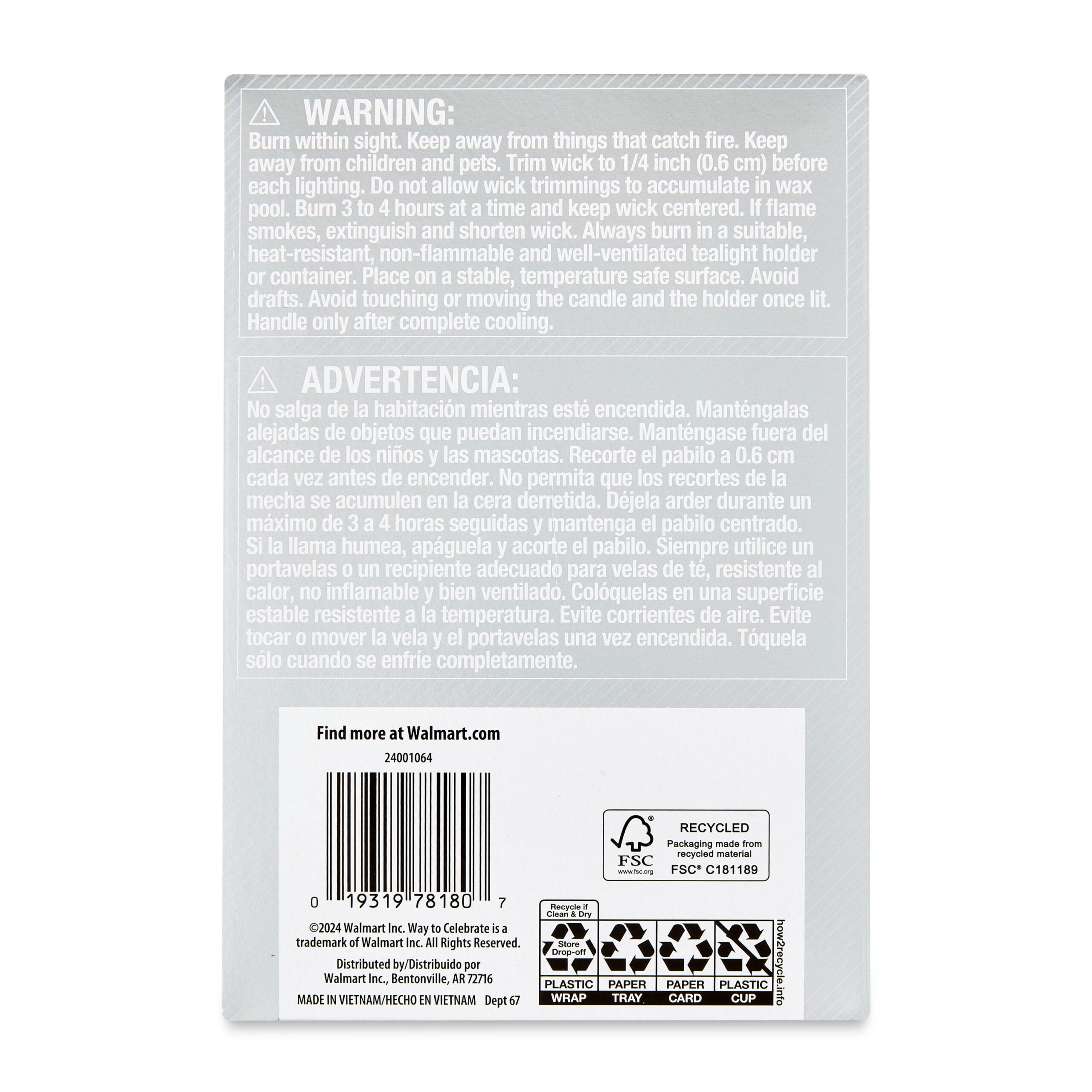 Maxi Tealight Candles, Unscented, White, 6 Count, by Way To Celebrate - Image 5