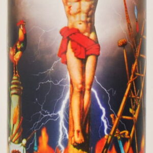 Prayer Candle Justo Juez White Wax, 8 Inch