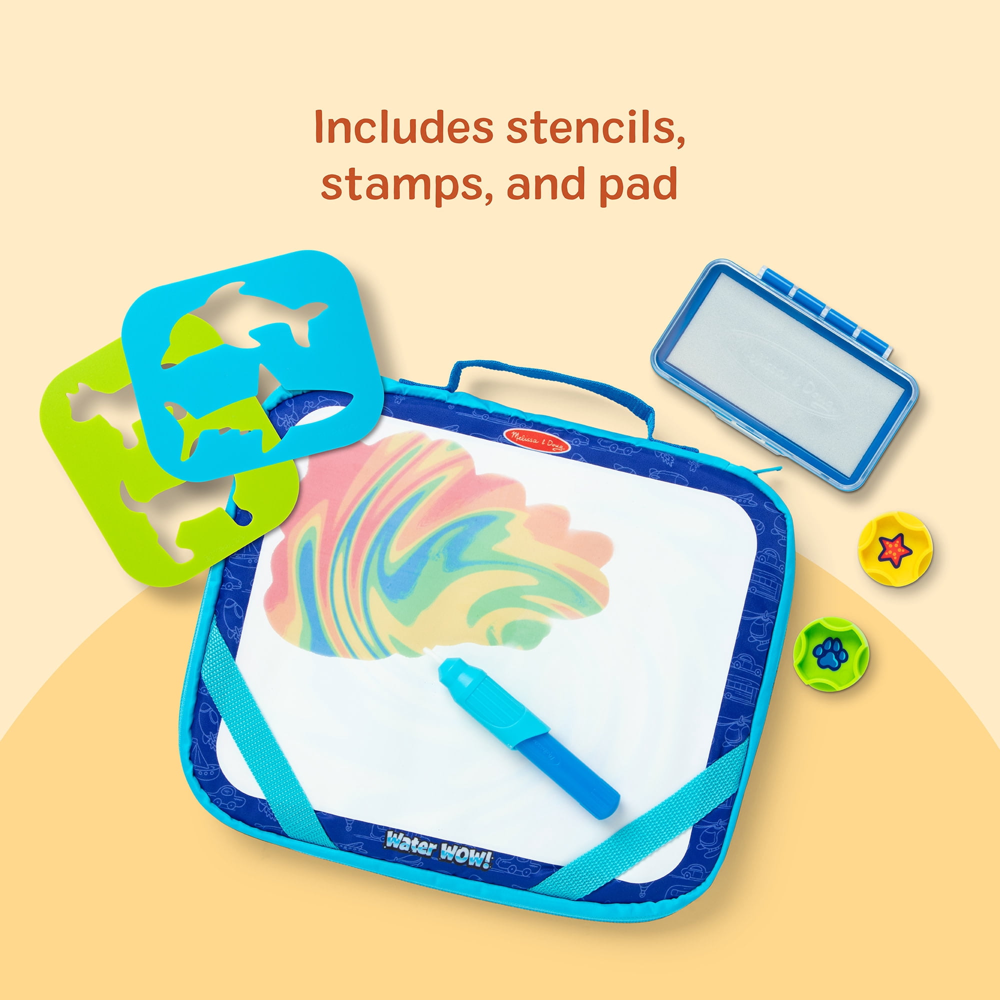 Melissa & Doug Water WOW! Water WOW! Take-Along Multi-Activity Color-Reveal Drawing Set Travel Toy Ages 3+ - Image 4