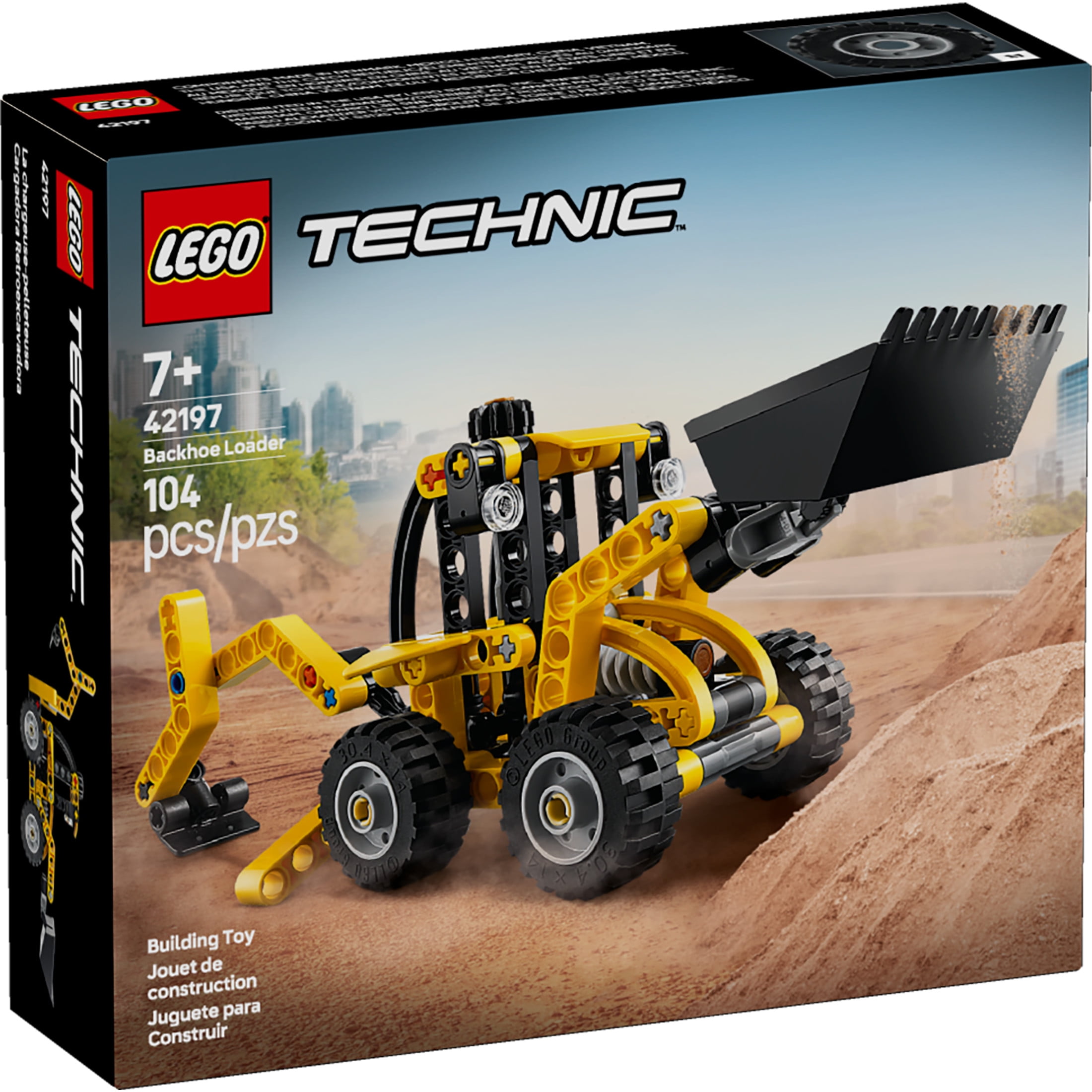 LEGO Technic Backhoe Loader Construction Toys - Building Toys Set for Boys & Girls, Ages 7+ - Educational Gift Ideas for Kids Birthday W/ Usable Back Digger, Scoop, & Outriggers - 42197 - Image 2
