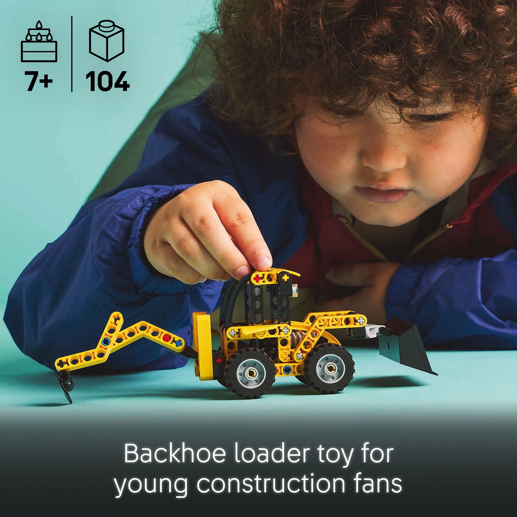 LEGO Technic Backhoe Loader Construction Toys - Building Toys Set for Boys & Girls, Ages 7+ - Educational Gift Ideas for Kids Birthday W/ Usable Back Digger, Scoop, & Outriggers - 42197 - Image 3