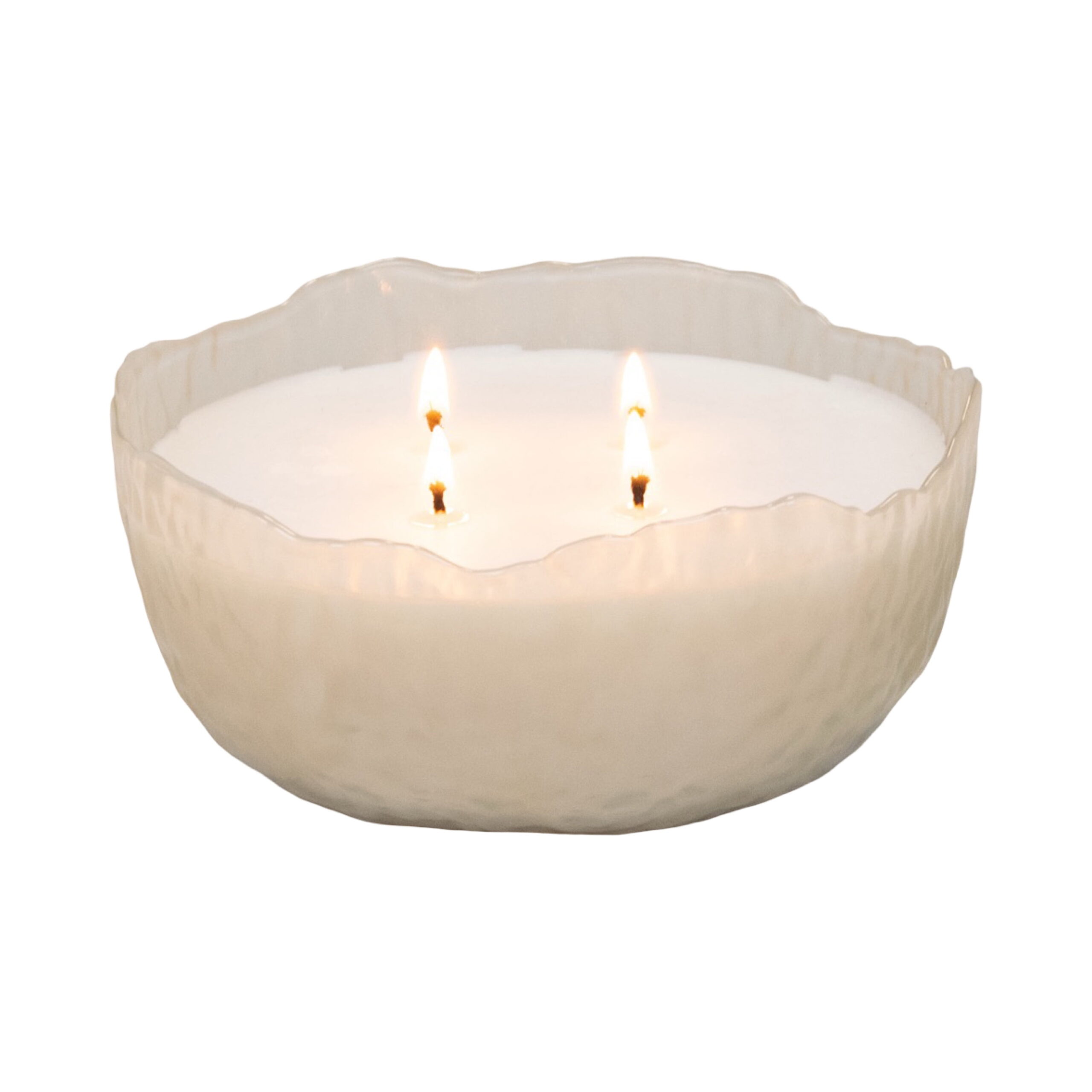 Home Decor Collection 3-Wick Moon Bowl Scented Jar Candle, Santal Fluer & Amber, 21.3 oz.