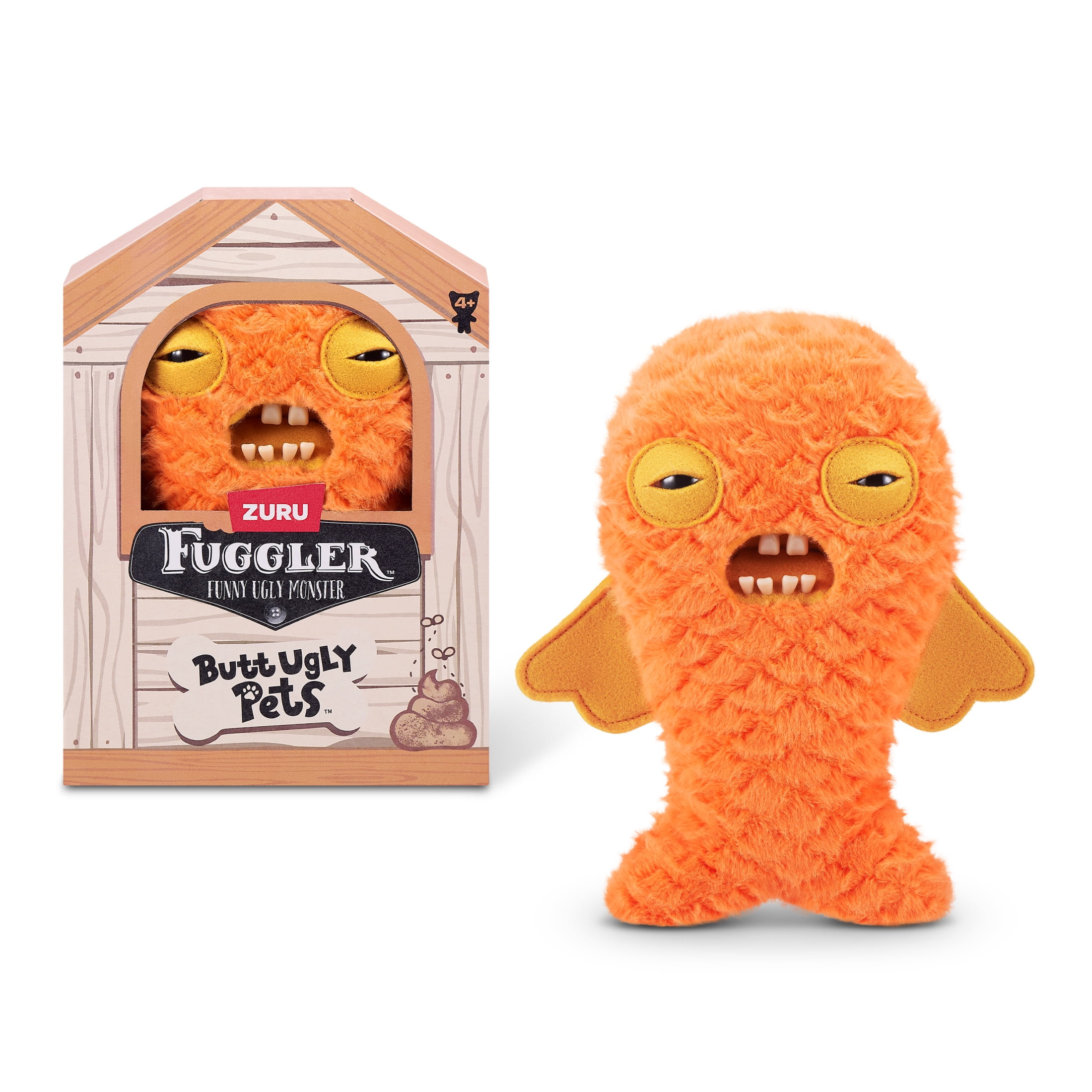 Fuggler Butt Ugly Pets 9 inch (Cod Father - Gold Fish) Soft Plush, Ugly Monster Stuffed Animal Toy by ZURU