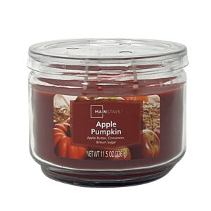 Mainstays 3-Wick 11.5 oz Glass Jar Candle, Apple Pumpkin