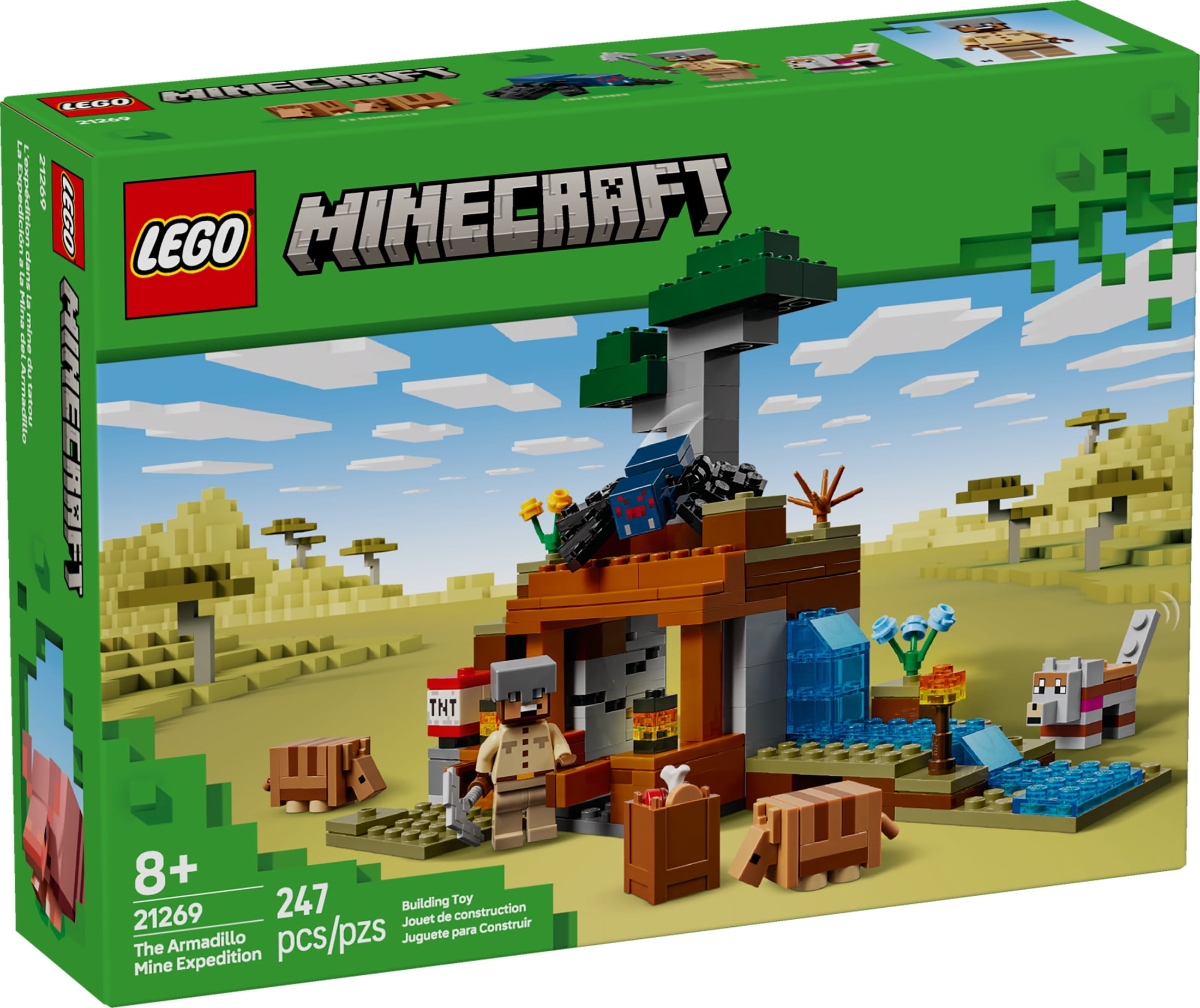 LEGO Minecraft The Armadillo Mine Expedition Toy Figures and Playset - Building Minecraft Toy for Kids, Boys and Girls, Ages 8+ - with Gaming Figures for Pretend Play - Birthday Gift Idea - 21269 - Image 2
