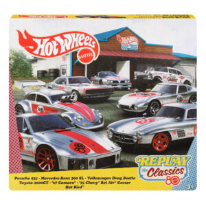 Hot Wheels Silver Series Mattel 80th Anniversary 7-Pack, Set of 7 1:64 Scale Toy Cars
