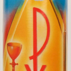 Prayer Candle Holy Spirit Yellow Wax, 8 Inch