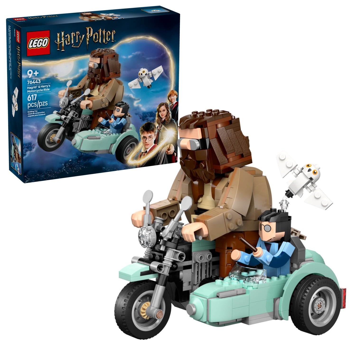 LEGO Harry Potter Hagrid & Harry's Motorcycle Ride Building Toy - Kids Motorcycle Toy for Boys and Girls, Harry Potter Fans, Ages 9+ - Birthday Gift Idea - 76443