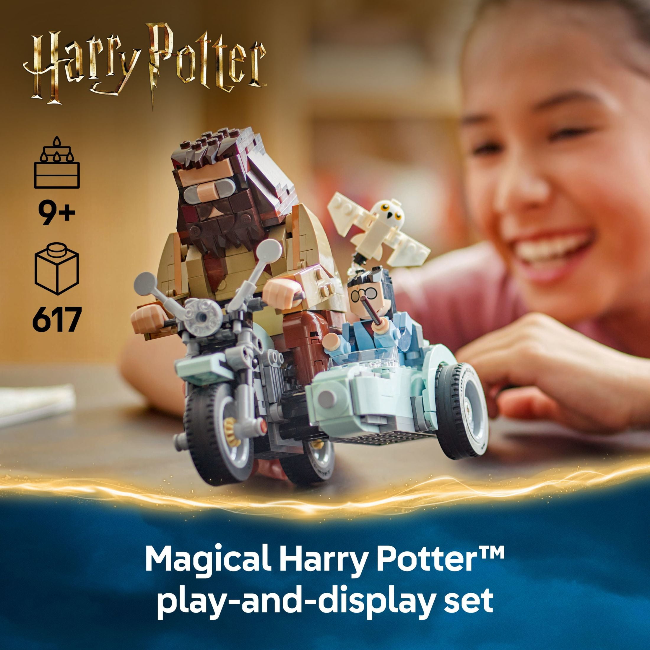 LEGO Harry Potter Hagrid & Harry's Motorcycle Ride Building Toy - Kids Motorcycle Toy for Boys and Girls, Harry Potter Fans, Ages 9+ - Birthday Gift Idea - 76443 - Image 3