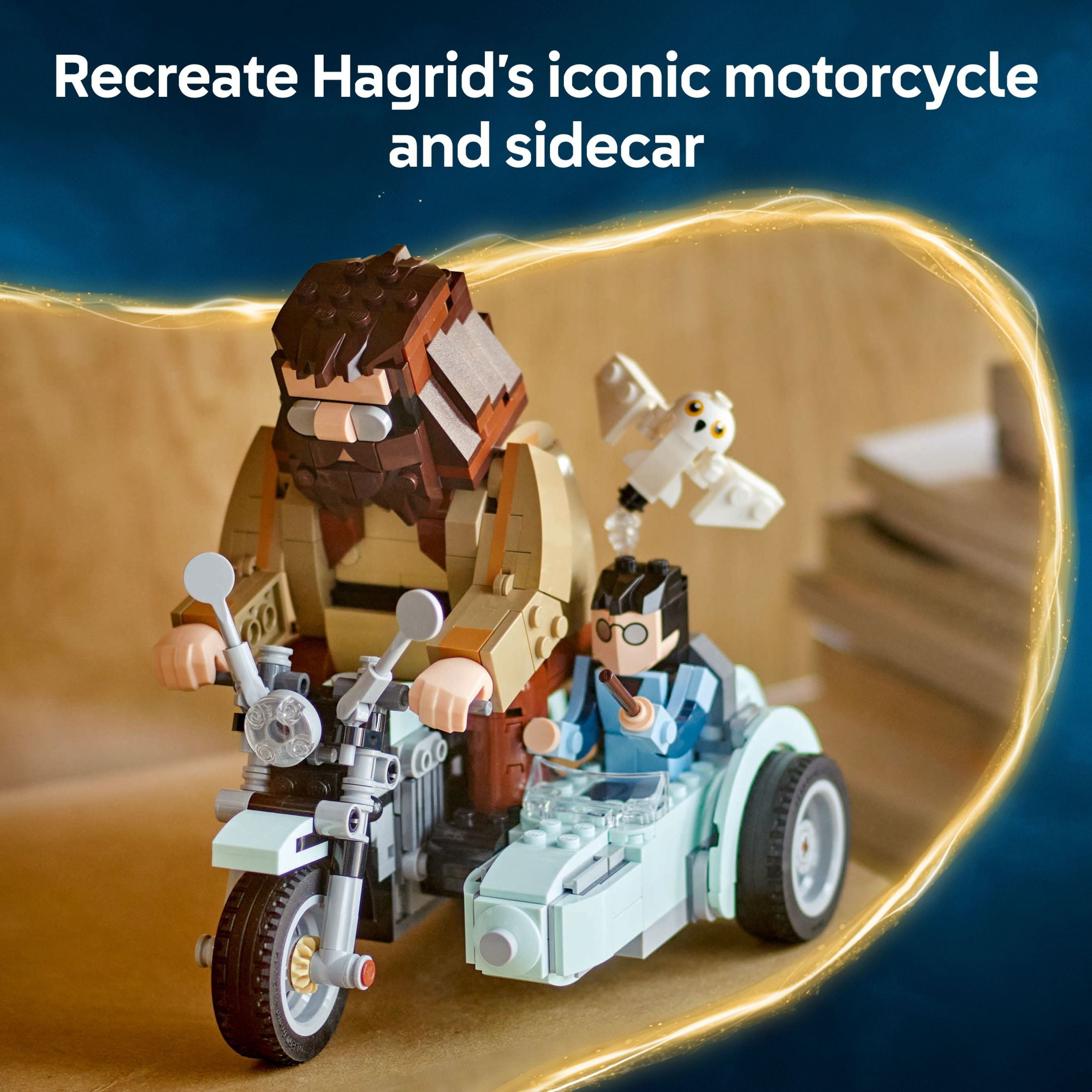 LEGO Harry Potter Hagrid & Harry's Motorcycle Ride Building Toy - Kids Motorcycle Toy for Boys and Girls, Harry Potter Fans, Ages 9+ - Birthday Gift Idea - 76443 - Image 4