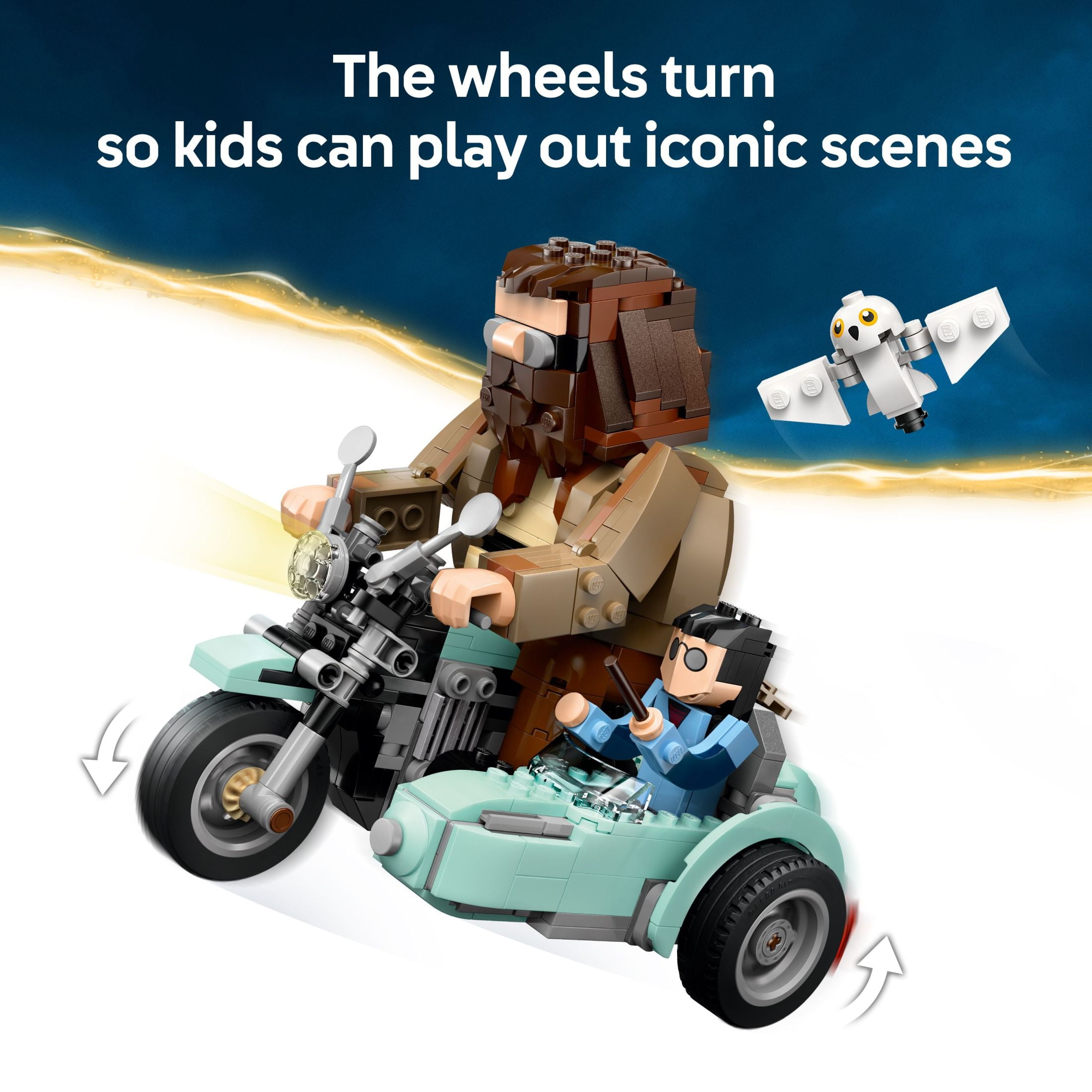 LEGO Harry Potter Hagrid & Harry's Motorcycle Ride Building Toy - Kids Motorcycle Toy for Boys and Girls, Harry Potter Fans, Ages 9+ - Birthday Gift Idea - 76443 - Image 6