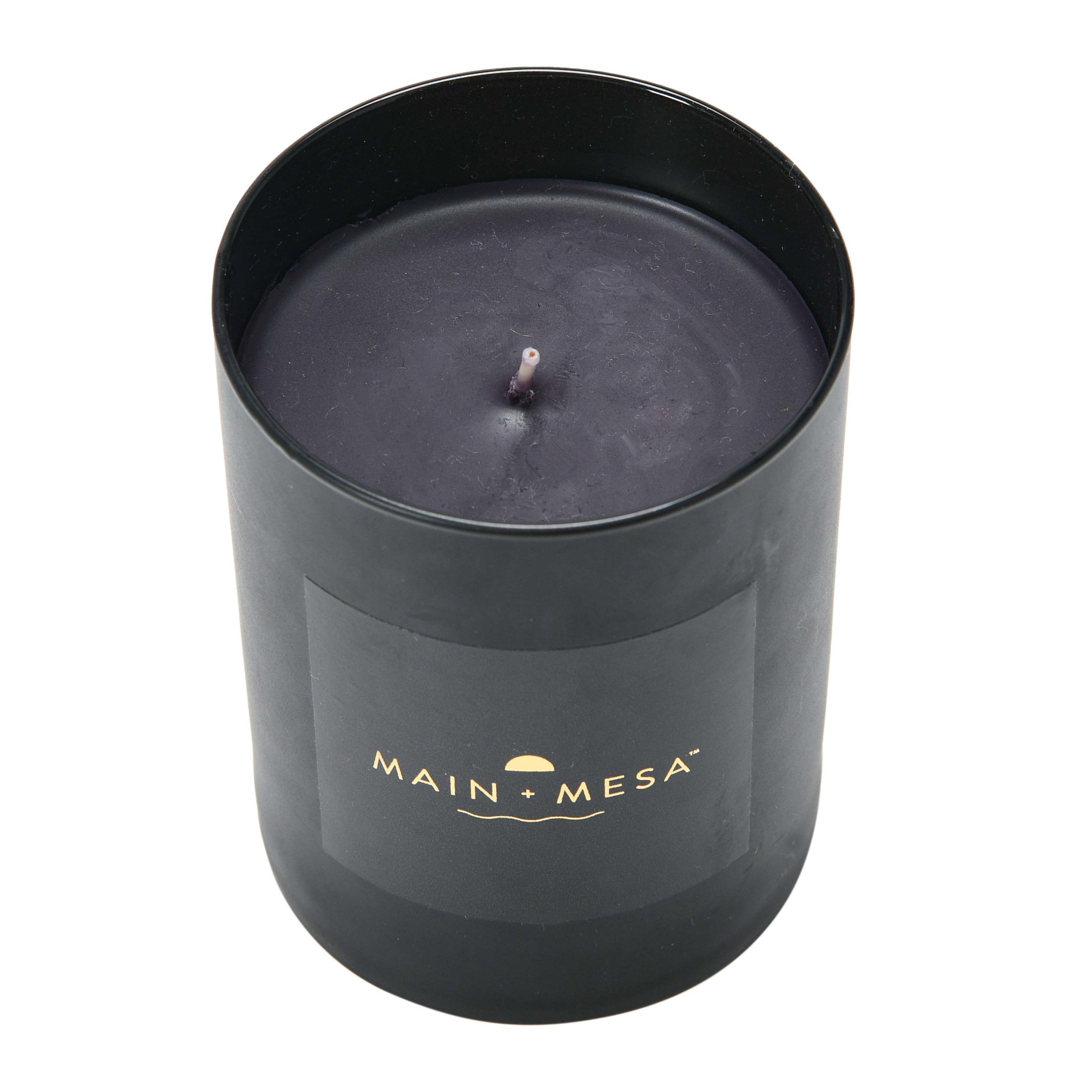 Main + Mesa Matte Black Glass Candle in Gift Box, 9.3 oz., Burn time up to 60 hours - Image 3
