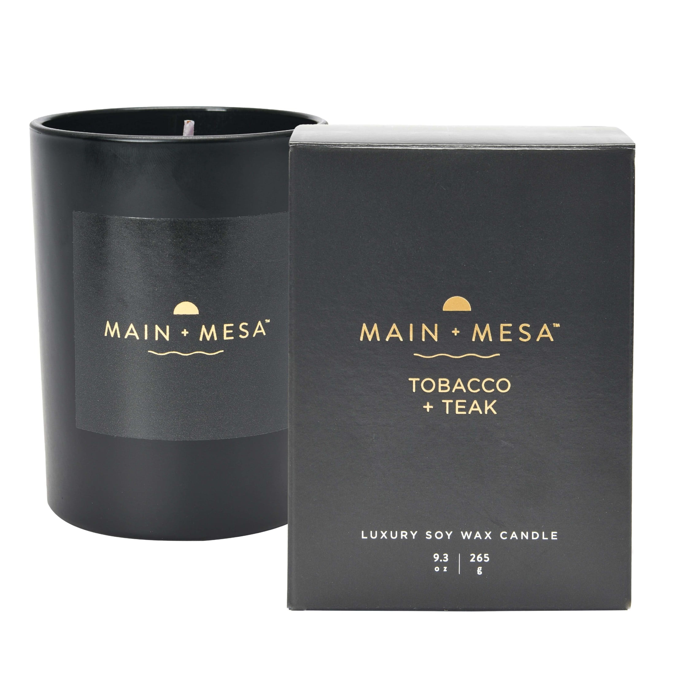 Main + Mesa Matte Black Glass Candle in Gift Box, 9.3 oz., Burn time up to 60 hours - Image 7